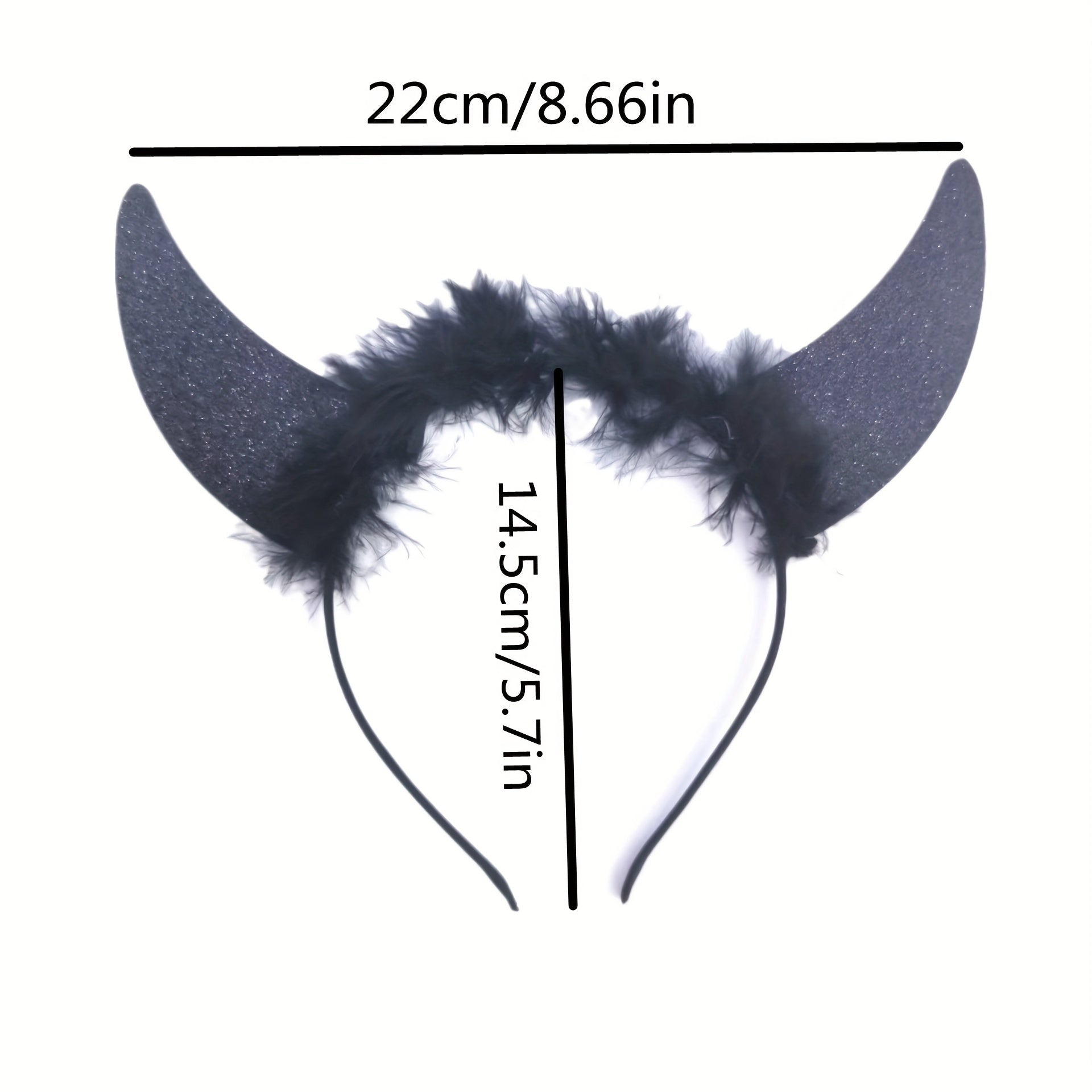 Halloween Devil Costume Hair Hoop Devil Horns Headband Decoration Props