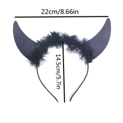 Halloween Devil Costume Hair Hoop Devil Horns Headband Decoration Props