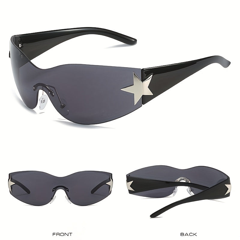 One piece Sunglasses Pentagram UV Protection Sunglasses