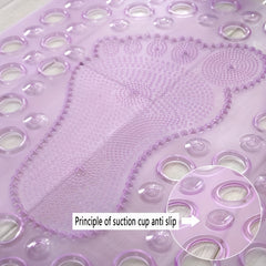 Anti-Slip Shower Stall Mat With Drain Holes & Suction Cup