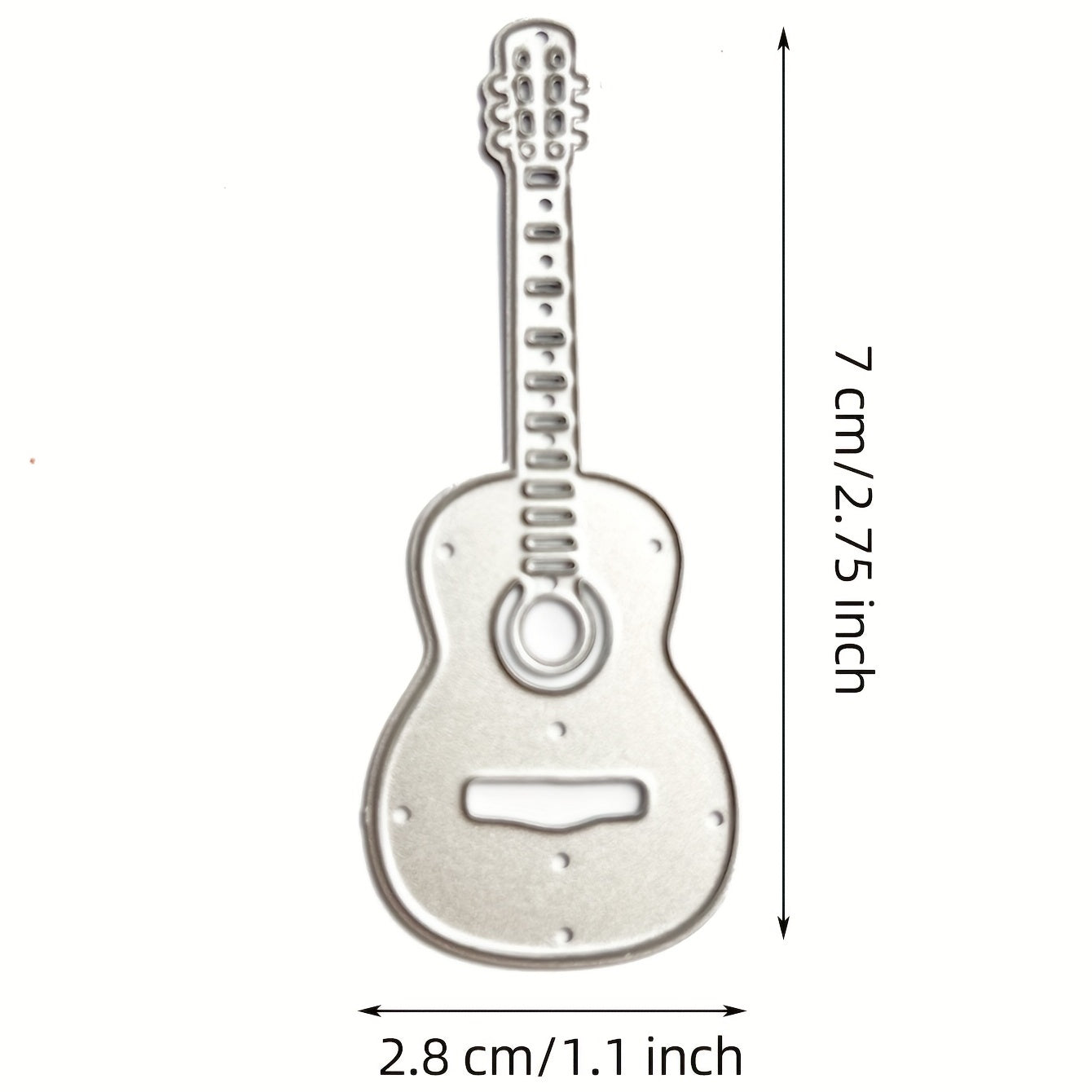 3D Guitar Paper Art Embossing Template DIY Scrapbook Album Decoration