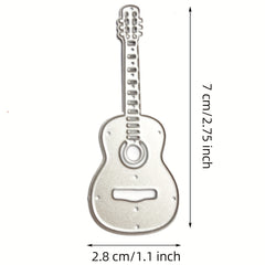 3D Guitar Paper Art Embossing Template DIY Scrapbook Album Decoration