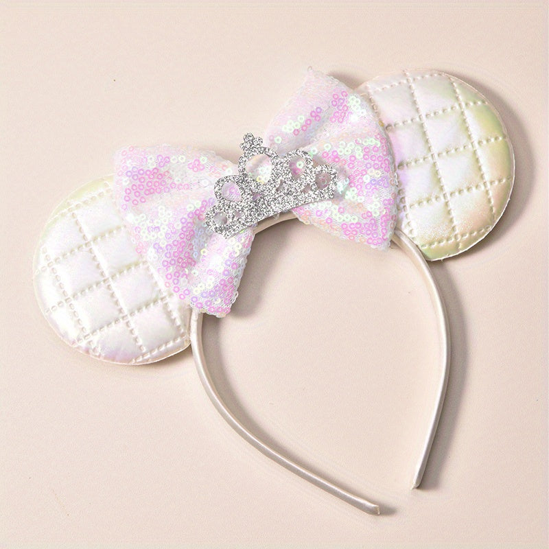Girl's Candy Plus Ears Sequin Hair Hoop Sweet Princess Dress Up Headwear