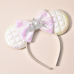 Girl's Candy Plus Ears Sequin Hair Hoop Sweet Princess Dress Up Headwear