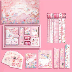 Girl Heart Notebook Sticker Tape Decoration Set