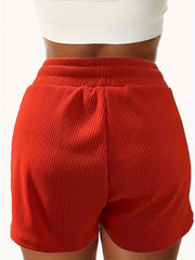 Drawstring Casual Shorts Running Fitness Workout Shorts Women's Activewear