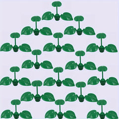 16pcs DIY Building Block Set Peach & Clover Shaped Farm & Garden Scene