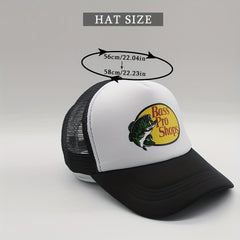 Hip Hop Fish Baseball Cap Mesh Trucker Hat Unisex Dad Hat
