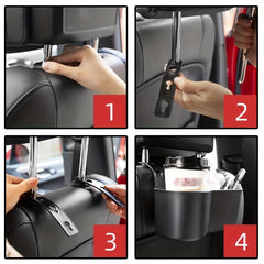 Car Storage Box Rear Pillow Adjustable Compartment Chair Back Hanging Bag
