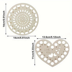 Wood Embroidery Floss Organizer Cross Stitch Thread Holder Storage Tools