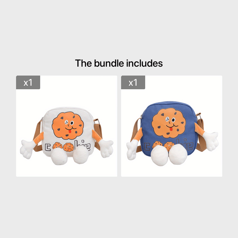 Cartoon Biscuit Pattern Shoulder Bag for Girls