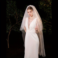Long Bridal Veil for Wedding Photography Lightweight Tulle Fabric