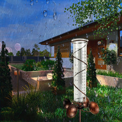 1pc Weathervanes Measure Rain Gauge 7 Capacity Glass Rain Tube Yard Trim Outdoor