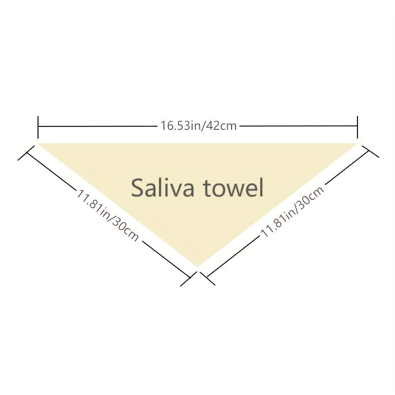 Soft Baby Bib Triangle Scarf Snap Closure Absorbent Feeding Bib