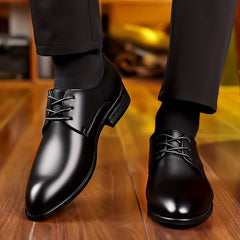 Men's Pointed Toe Lace Up Dress Shoes Non Slip Formal Shoes
