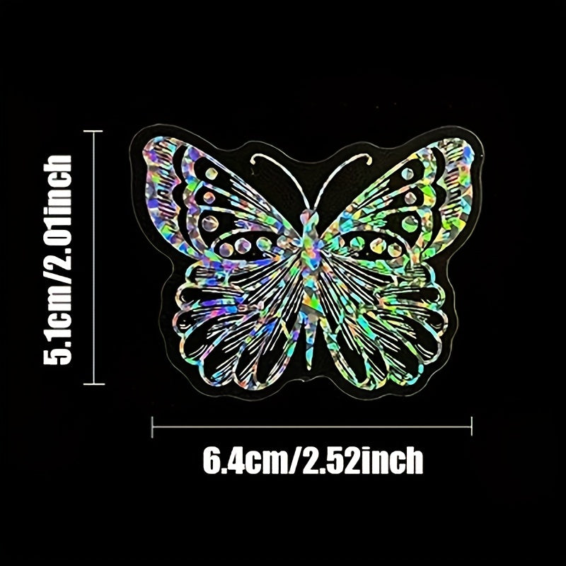 100pcs Butterfly Series Stickers Waterproof Laser Sticker Decal
