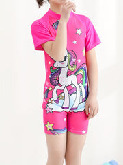 Toddler Girls Unicorn Graphic One Piece Swimsuit