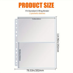 50 Sheets Photocard Binder Pockets, Clear Double Sided Card Sleeves