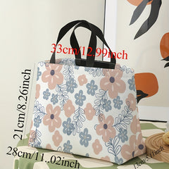 Floral Lunch Bag Thermal Insulated Waterproof for Outdoor