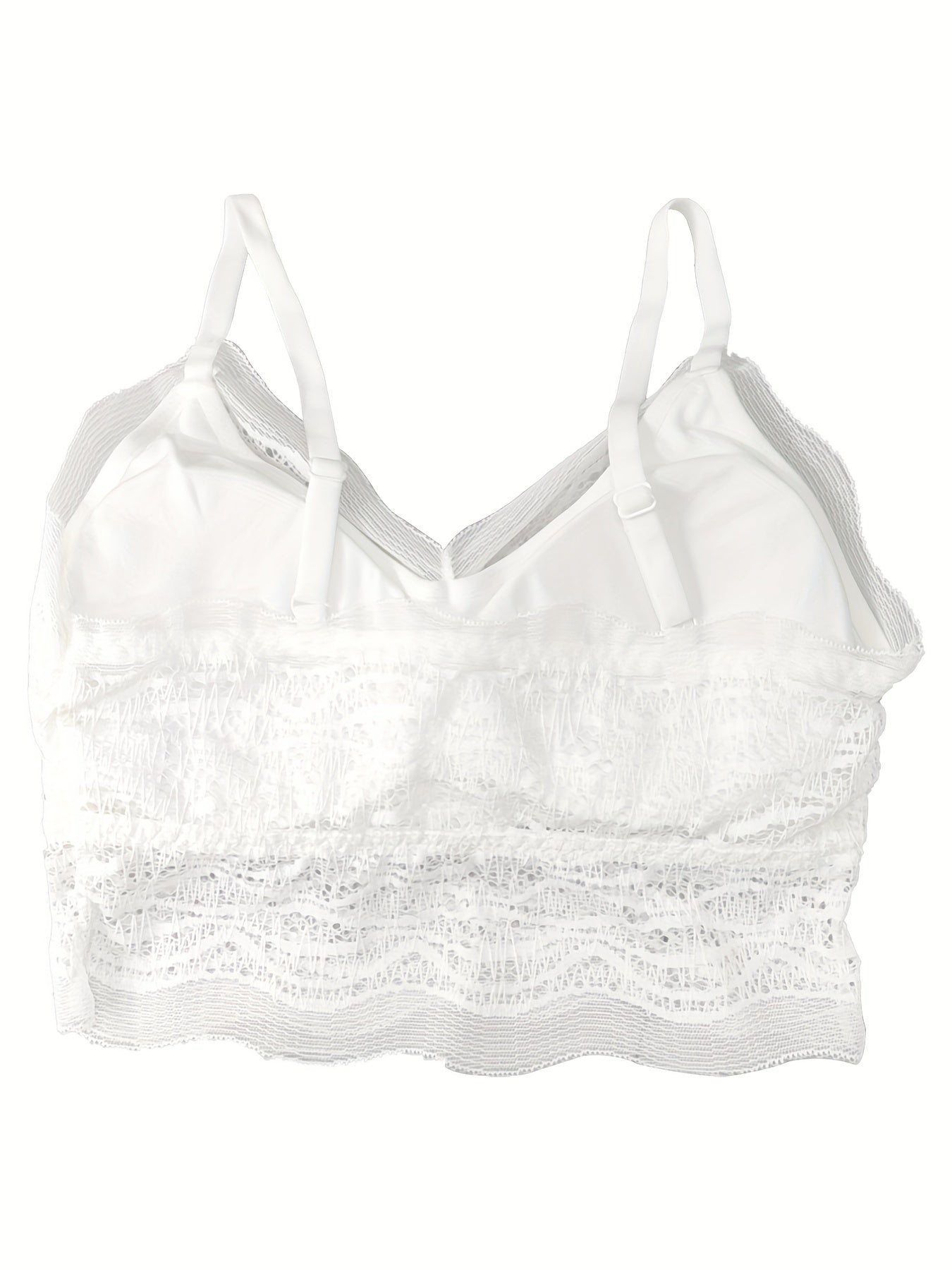 Girl's Lace Bra Solid Underwear No Steel Ring Adjustable Shoulder Strap Bralette