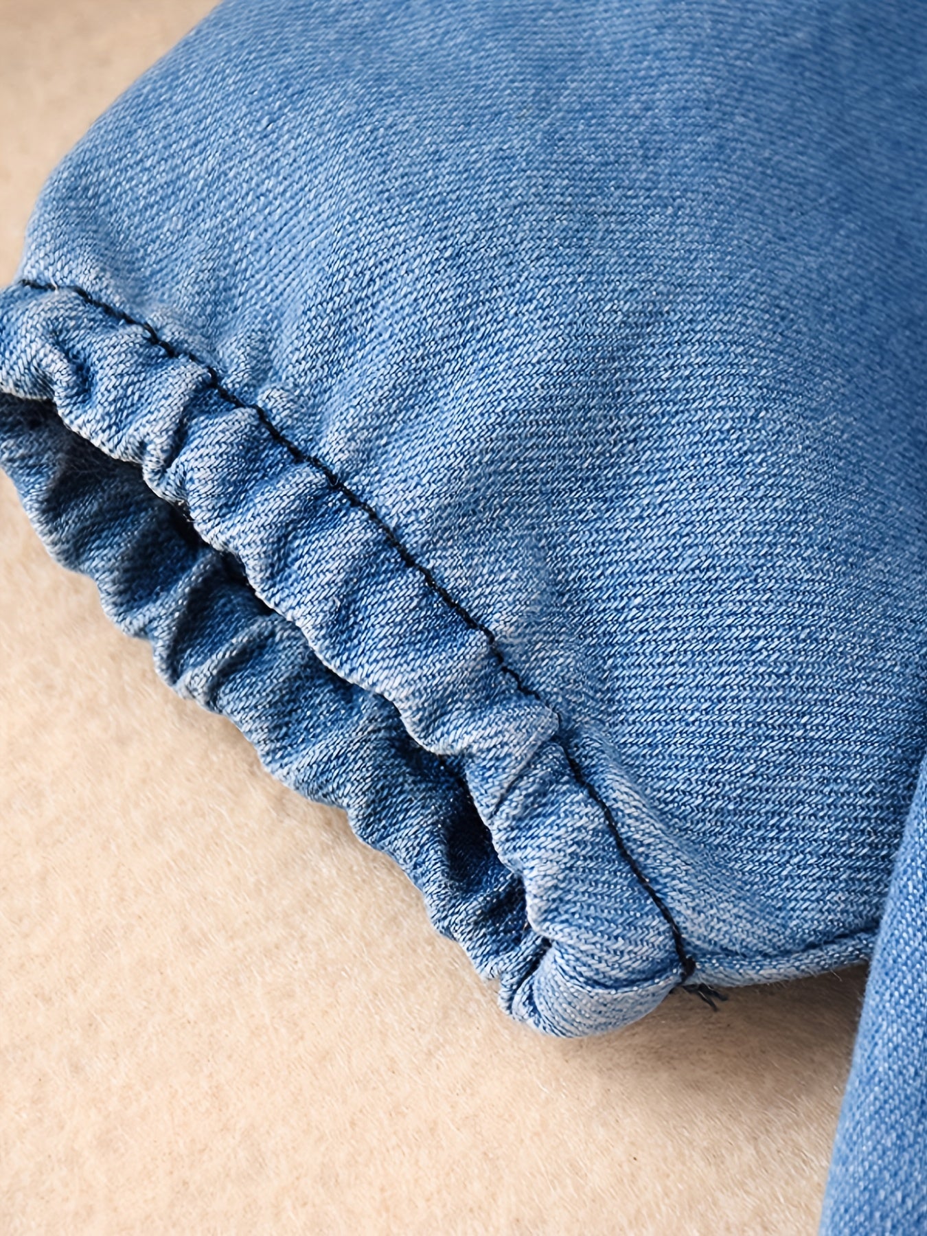 Infant Toddler Denim Jumpsuit Long Sleeve Onesie