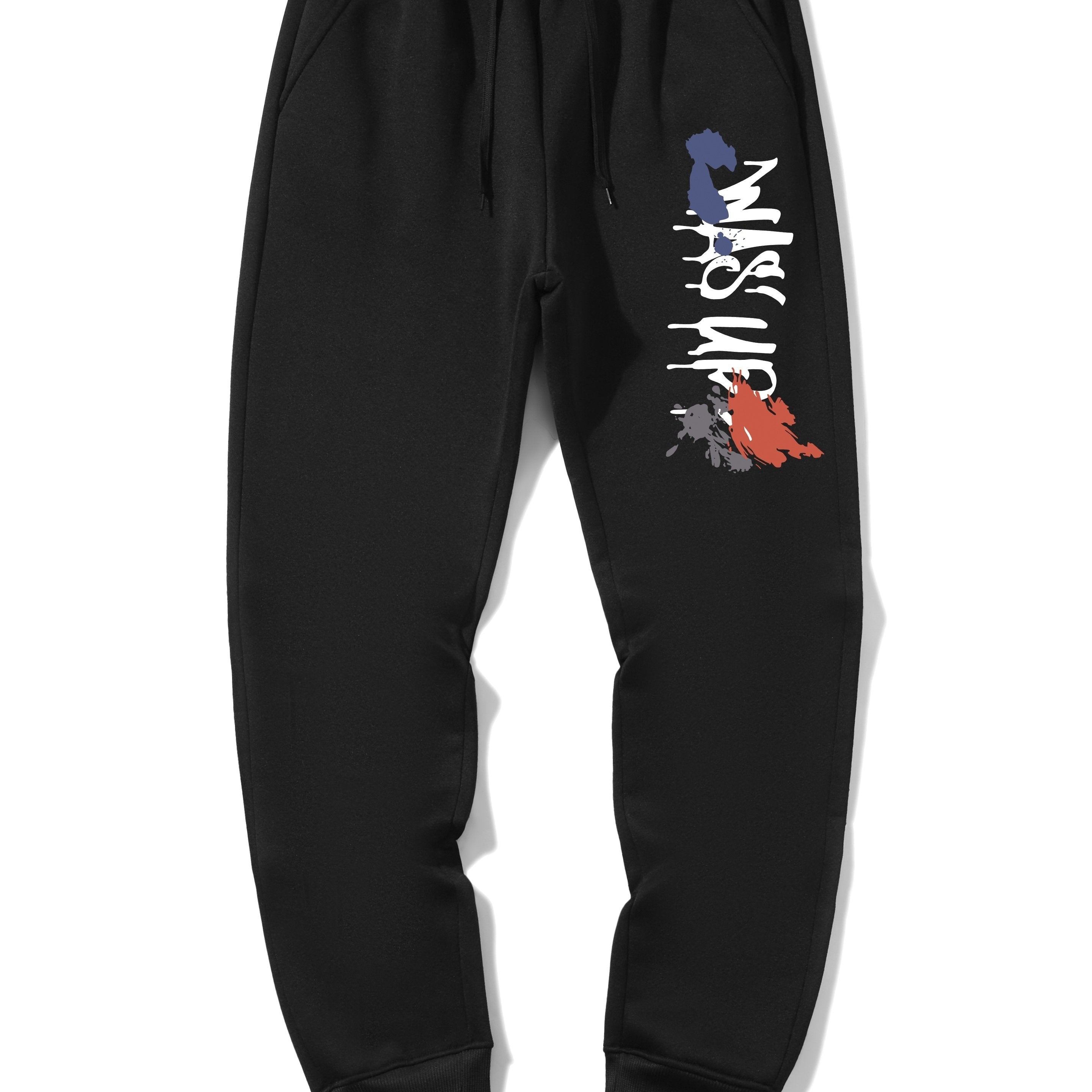 Men's Tie Dye Letter Print Jogger Sweatpants