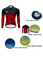 Men's Zip Up Cycling Jersey for Biking & Riding