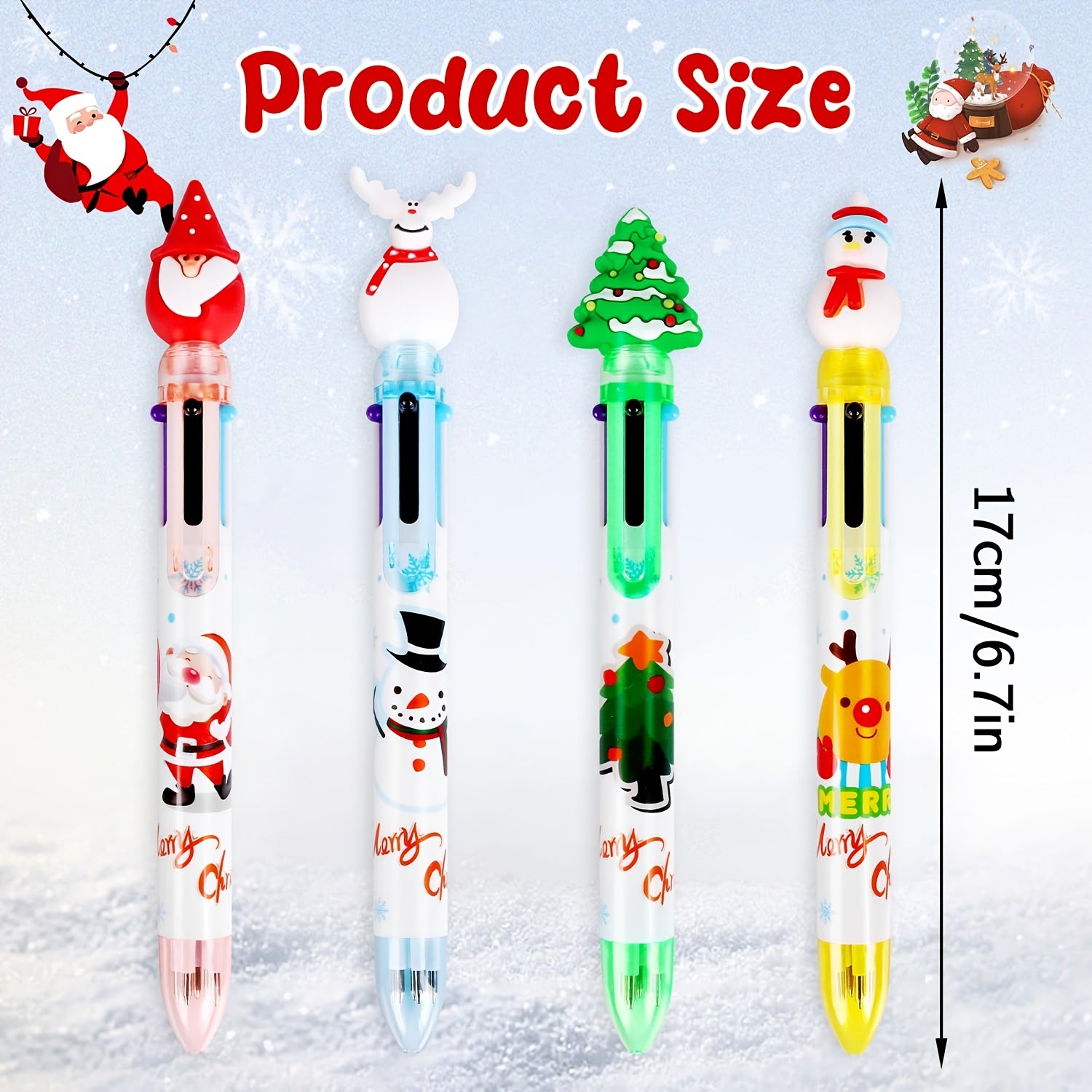 6 in 1 Colorful Water Pen Christmas Gift Festive Holiday