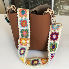 Crochet Flower Purse Straps Replacement Crossbody Strap Women Guitar Strap
