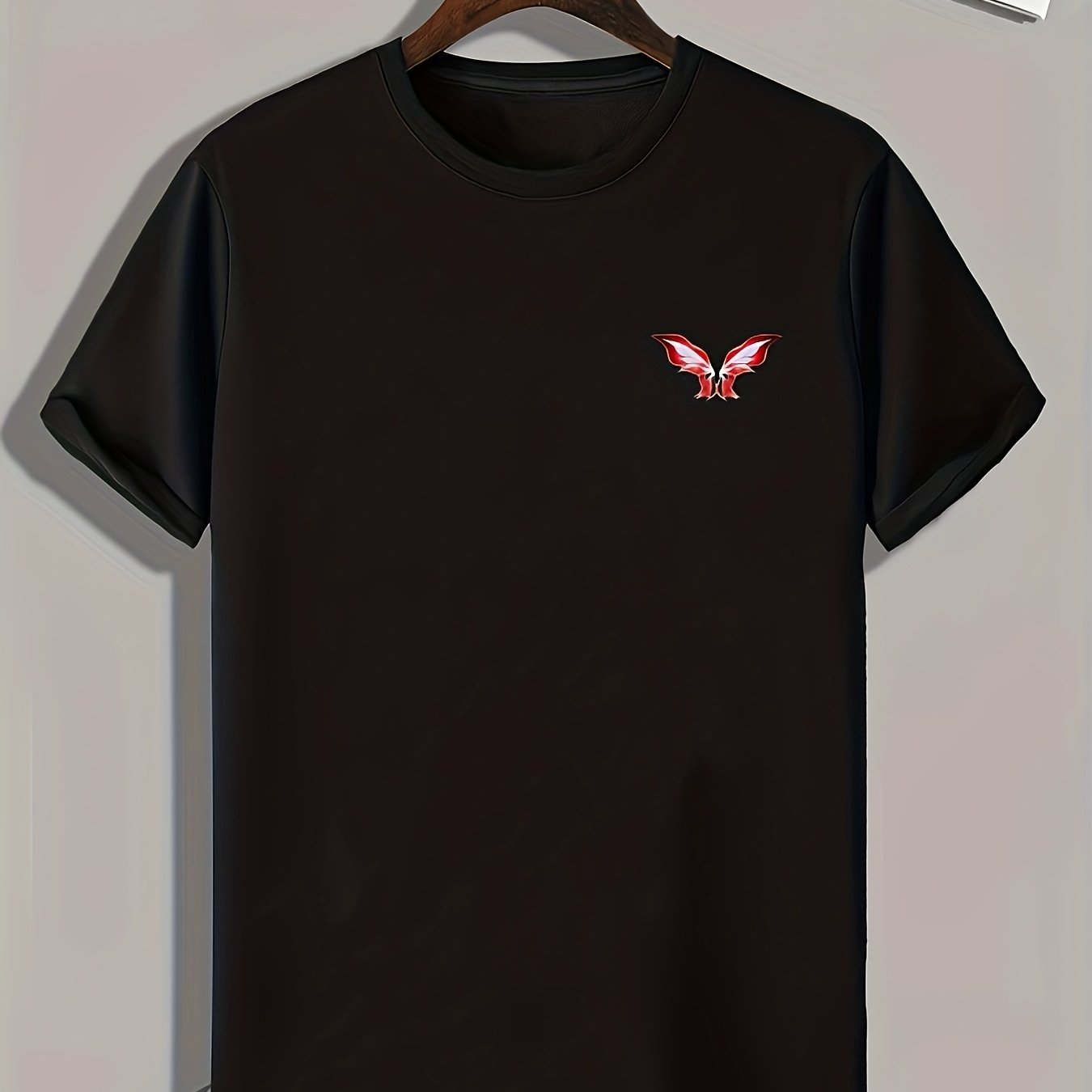 Men's Wings Chest Print T-shirt for Summer