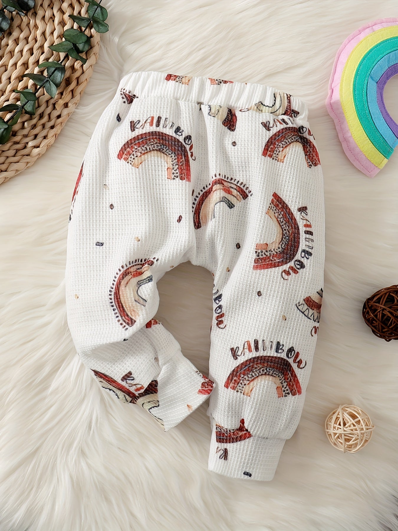 Baby Boys Graphic Waffle Pants