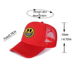 Steel Teeth Smiling Baseball Cap Mesh Trucker Hat Adjustable Sun Hats