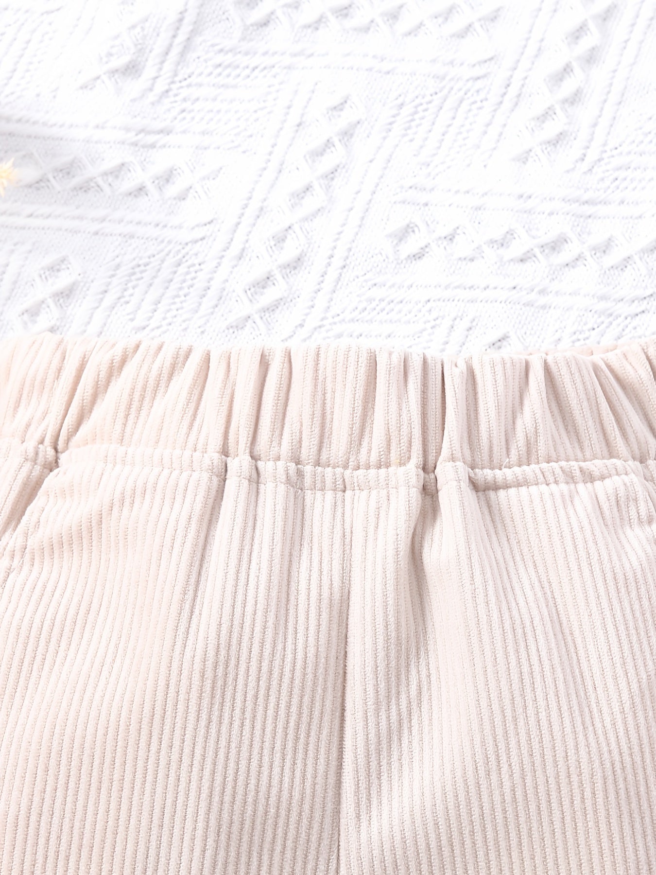 Girls Fleece Warm Winter Corduroy Trousers Elastic Waist Pocket Cargo Pant