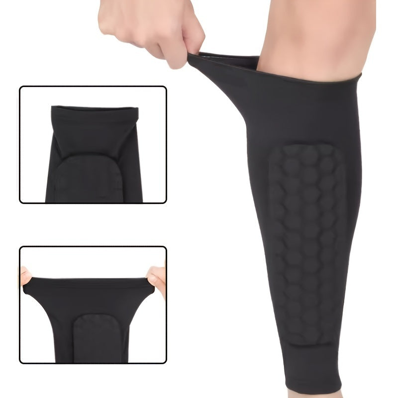 Honeycomb Leg Pad Anti-slip Leg Warmers for Running Cycling Football Sports