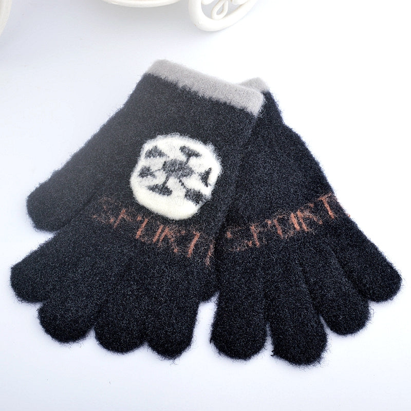 Kids Plush Knitted Warm Gloves for Autumn & Winter