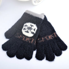 Kids Plush Knitted Warm Gloves for Autumn & Winter