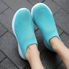 Women's Flying Woven Casual Sneakers Slip on Shoes
