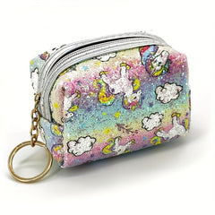 Glitter Unicorn Wallet Mini Lipstick Makeup Pouch