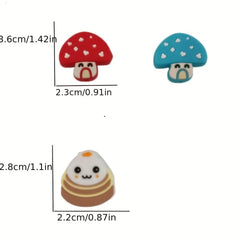5 Pack Silicone Baby Teether Toys Mushroom Cage Bag Beads BPA Free