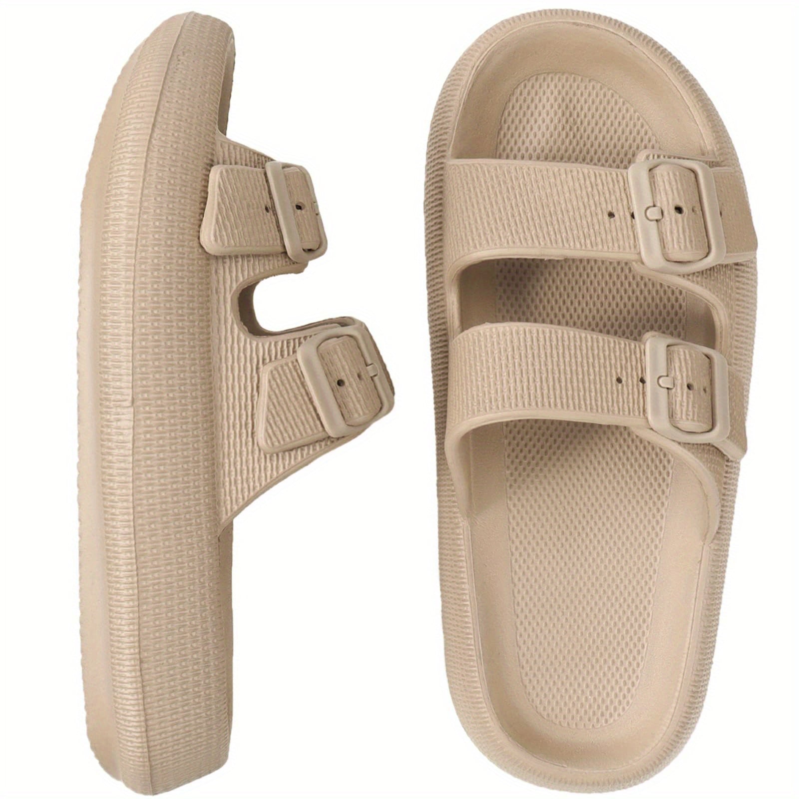 Men's Adjustable Strap Slip On Slides Casual Walking Slippers