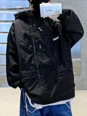 Kid's Zip Up Hooded Windbreaker Jacket for Outdoor Activities
