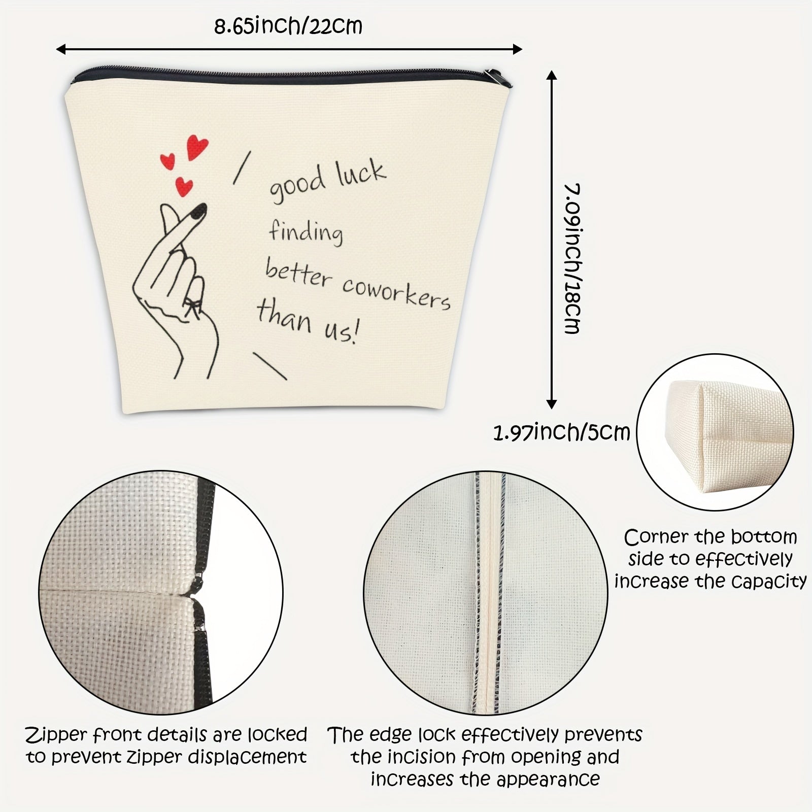 Good Luck Finding Better Coworkers Makeup Bag