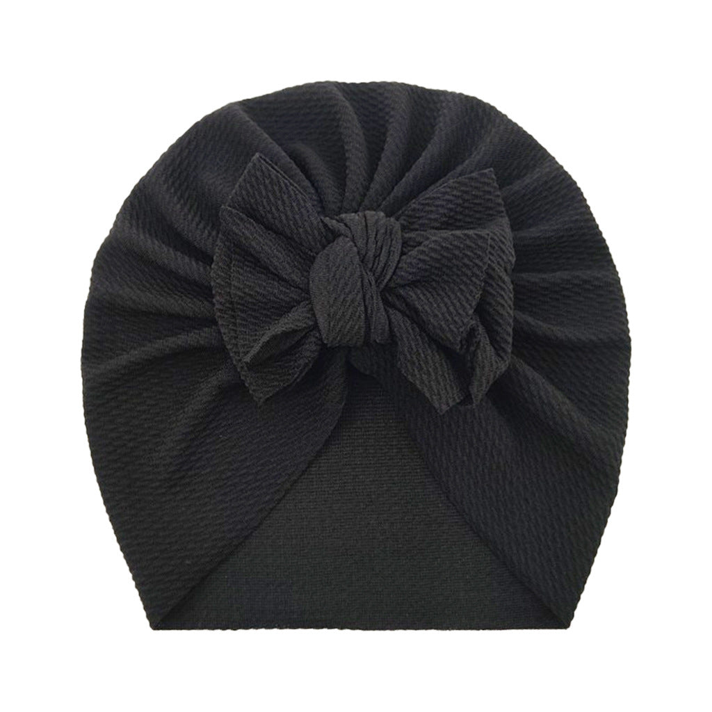 Newborn Bow Decor Turban Hat Cap Beanie For Baby Boys And Girls