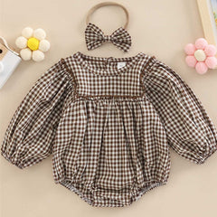 Toddler Girls Onesie with Bowknot Headband