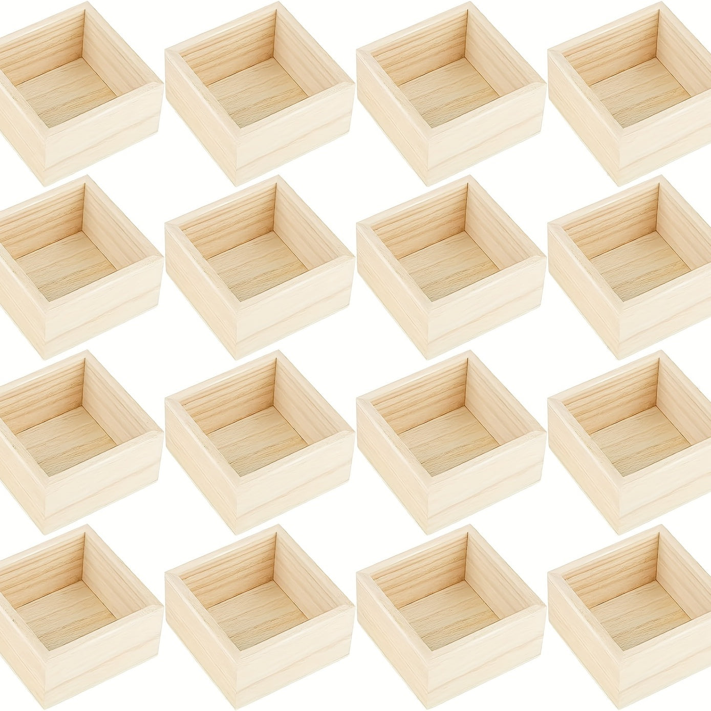 1pc Small Flat Wooden Box DIY Process Storage Box Collectibles