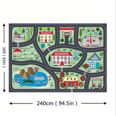 Teaching & Puzzle Carpet - Urban Traffic Parking Lot Crawl