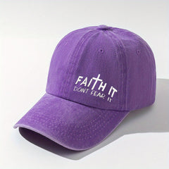 FAITH DON'T FEAR Distressed Baseball Cap Unisex Sun Hat