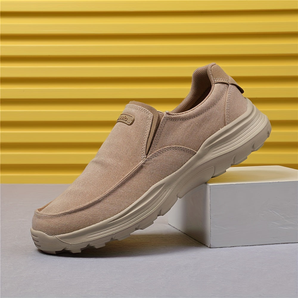 Men's Canvas Loafers Breathable Outdoor Walking Shoes