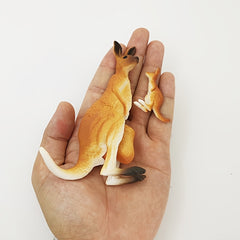 Realistic Kangaroo Figurine with Removable Joey - Home Decor and Ornament