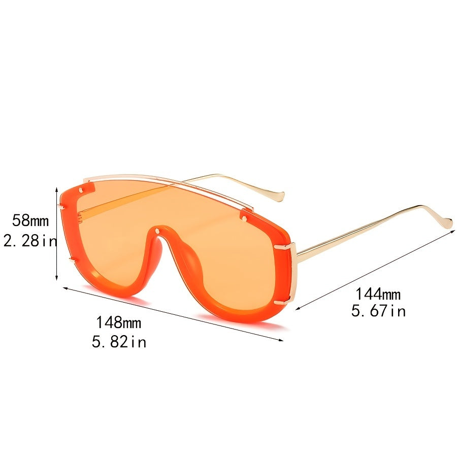 Large Frame One piece Ins Sunglasses